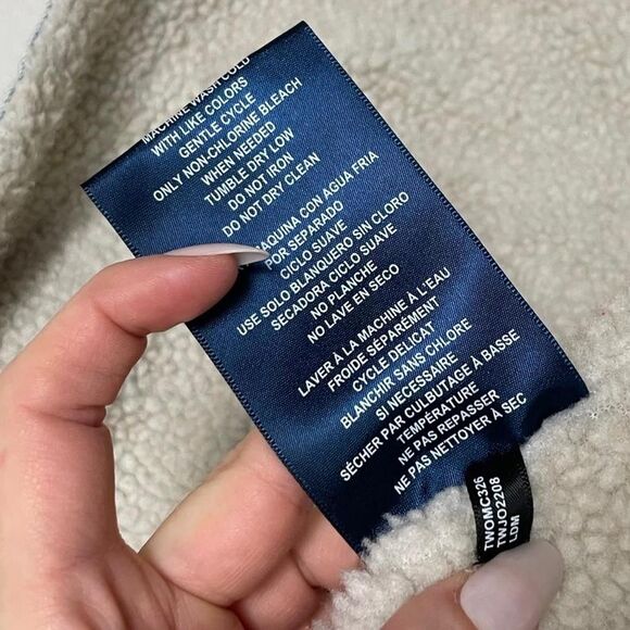 Tommy Hilfiger Worker Light Blue Denim Jacket Sherpa Collar Size Small - Picture 7 of 8